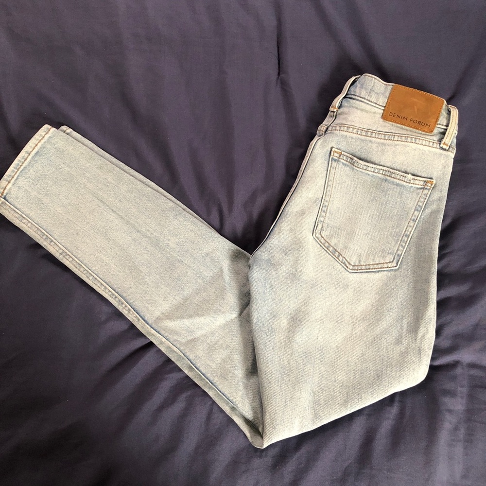 Denim Forum Aritzia Yoko Slim high waisted jeans